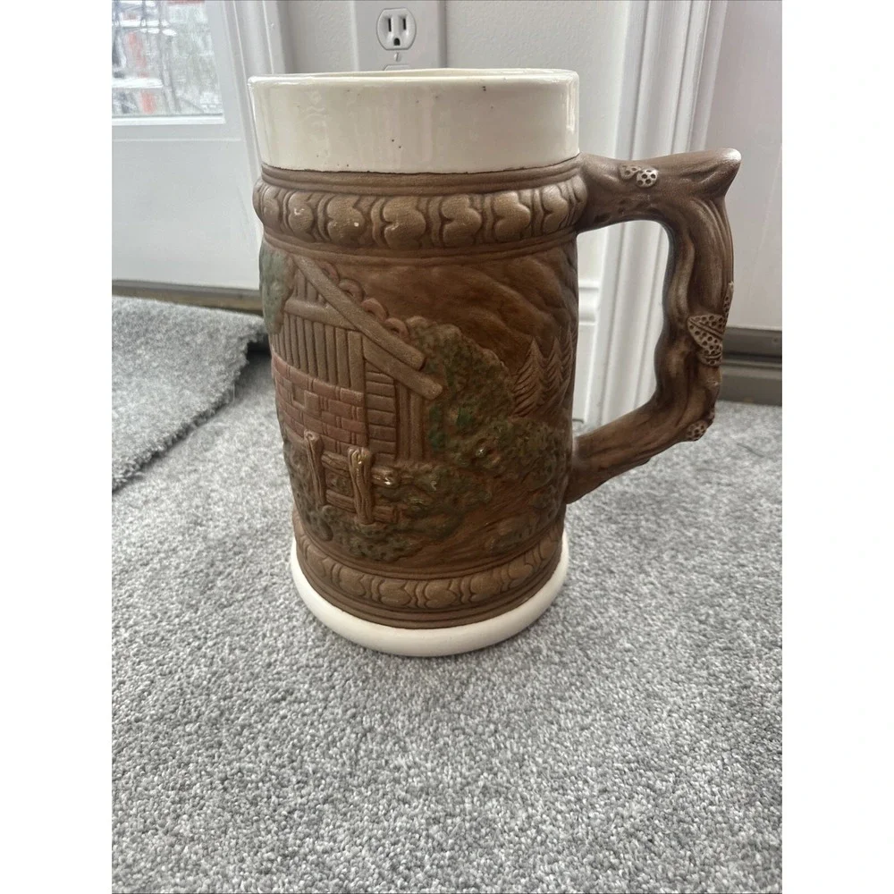 Hard to find! 🍺 HUGE 12-inch Vintage Hand-painted Ceramic Beer Stein🍺